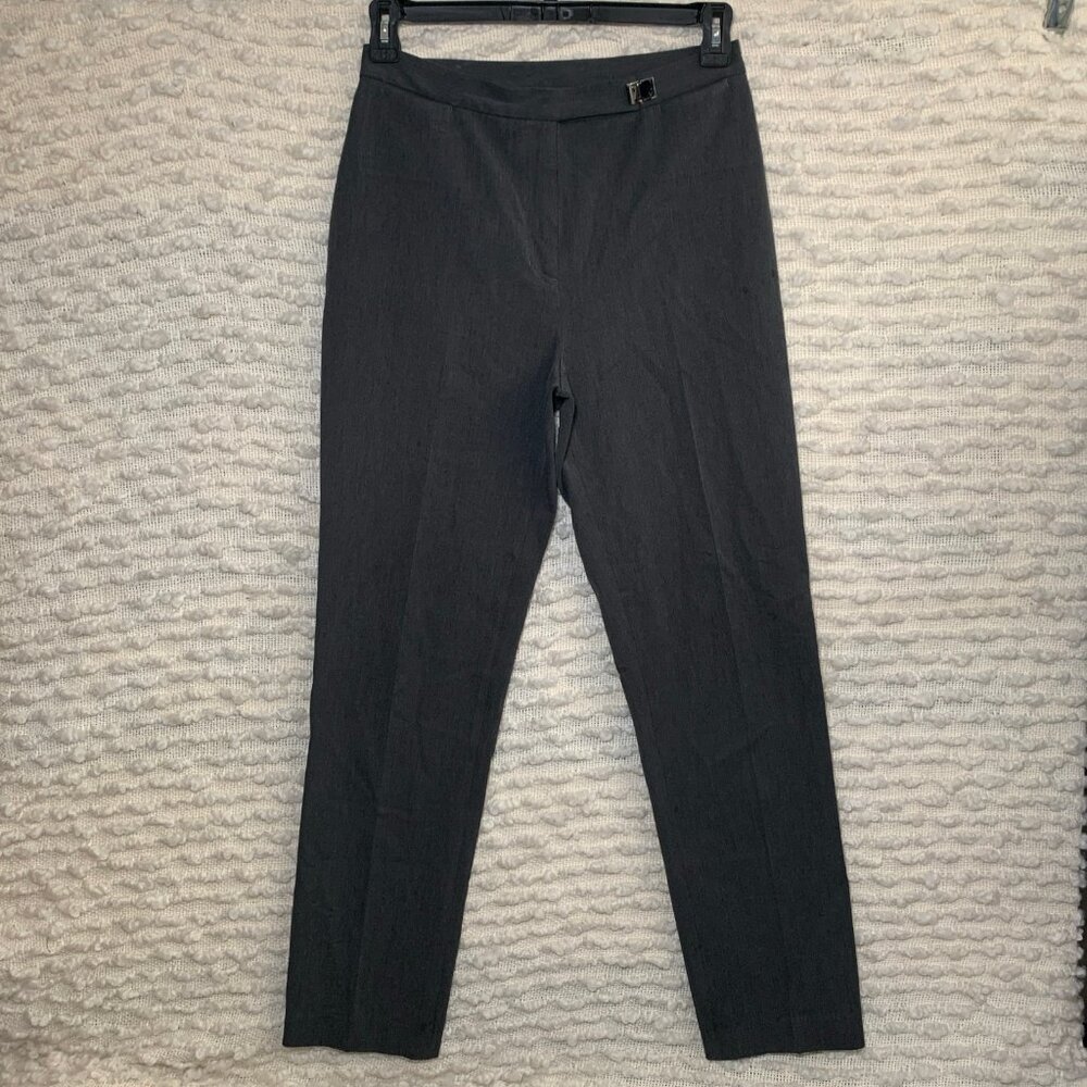 LAUREN RALPH‎ LAUREN WOMENS SIZE 8 GRAY SLACKS HIGH WAIST STRAIGHT LEG TAPERED